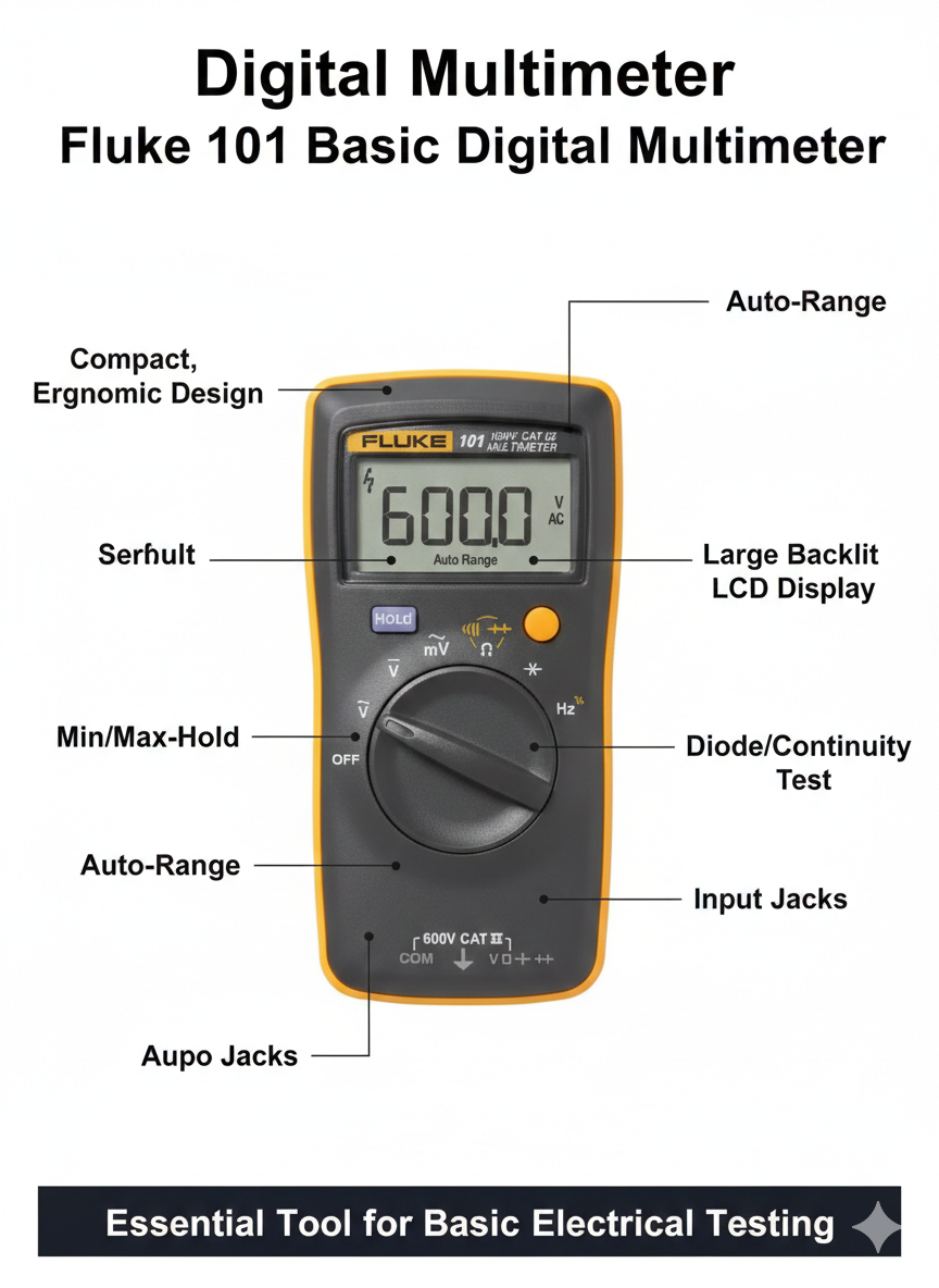 Fluke 101 - Fluke 101 Basic Pocket Digital Multimeter