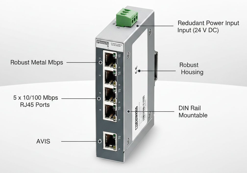 FL SWITCH SFN 5TX - Phoenix 5 Port Ethernet Switch