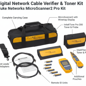 MS-POE-IE-KIT- Fluke Networks MicroScanner PoE Indl Ethernet Cable Verifier Kit